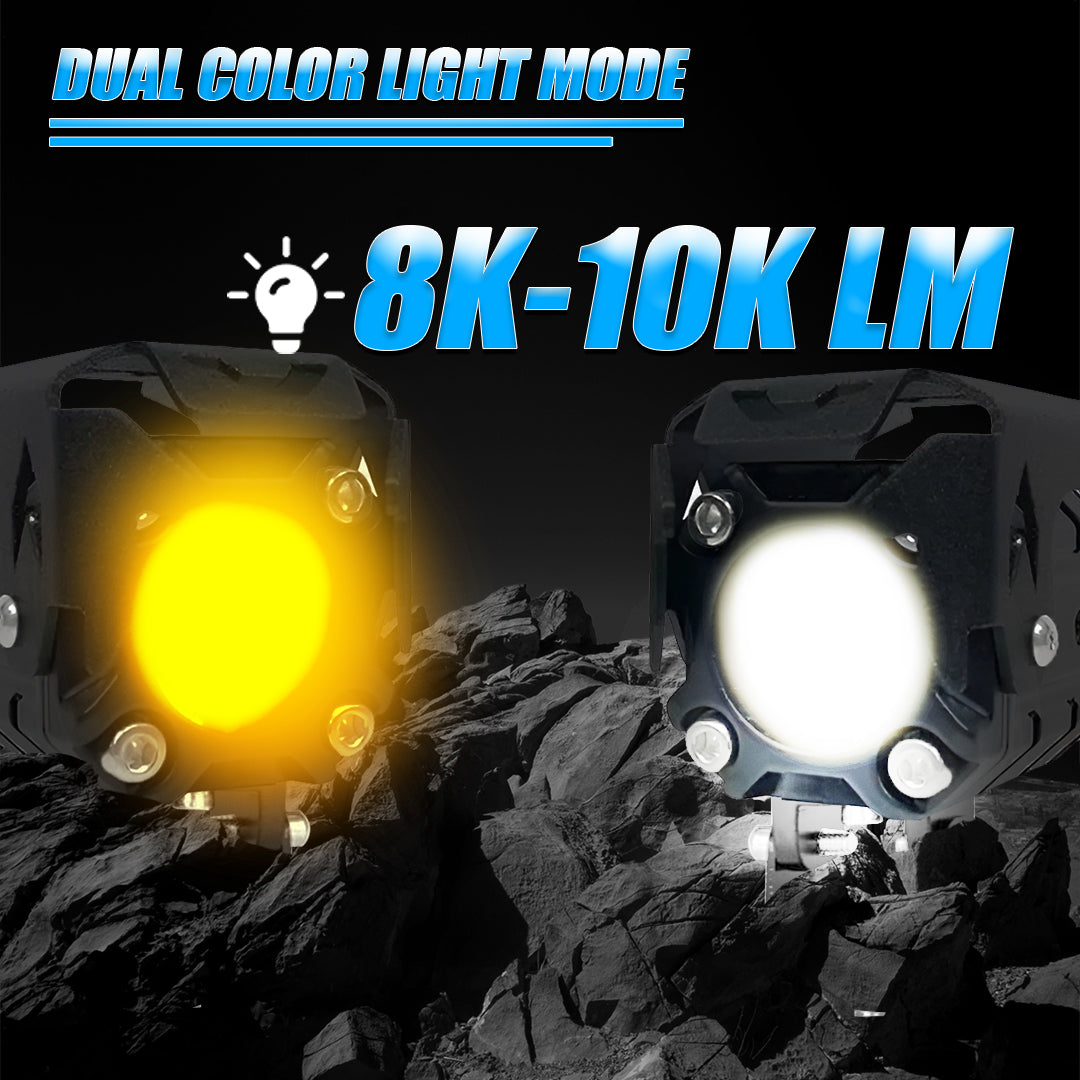 9X-190 WITHOUT HARNESS Single LED Auxiliary Fog Light for Motorcycles & Cars — Universal Fit (MGF2)