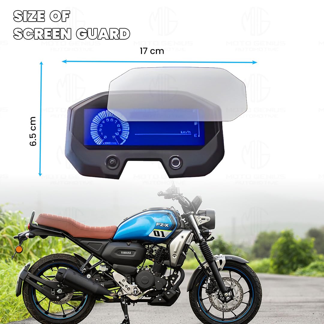 9H Hardness Speedometer Screen Protector for FZX Scratch Guard, Scratch Resistant, Anti-Fingerprint, Clarity, Easy Application - Moto Genius