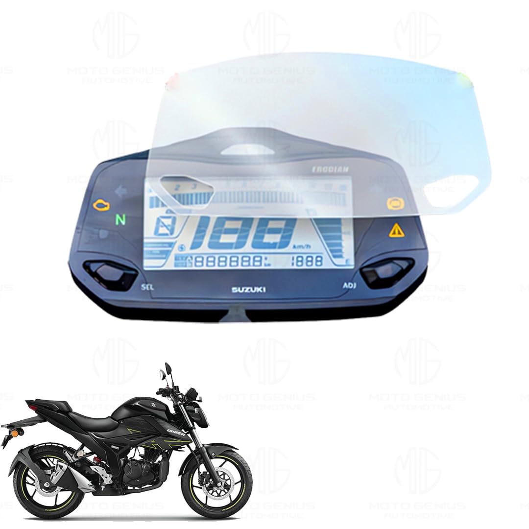 9H Nano Glass Speedometer Screen Guard for Suzuki Gixxer 150, 250, SF 150 & SF 250 | Scratch Resistant, Anti-Fingerprint, Bubble-Free Protector-Transparent - Moto Genius