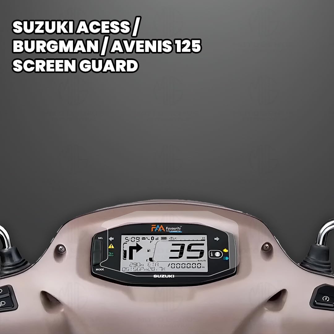 9H Nano Glass Speedometer Screen Guard Protector for Suzuki Access 125, Avenis 125, Burgman Street 125 | Scratch Resistant, Anti-Fingerprint, Bubble Free - Moto Genius