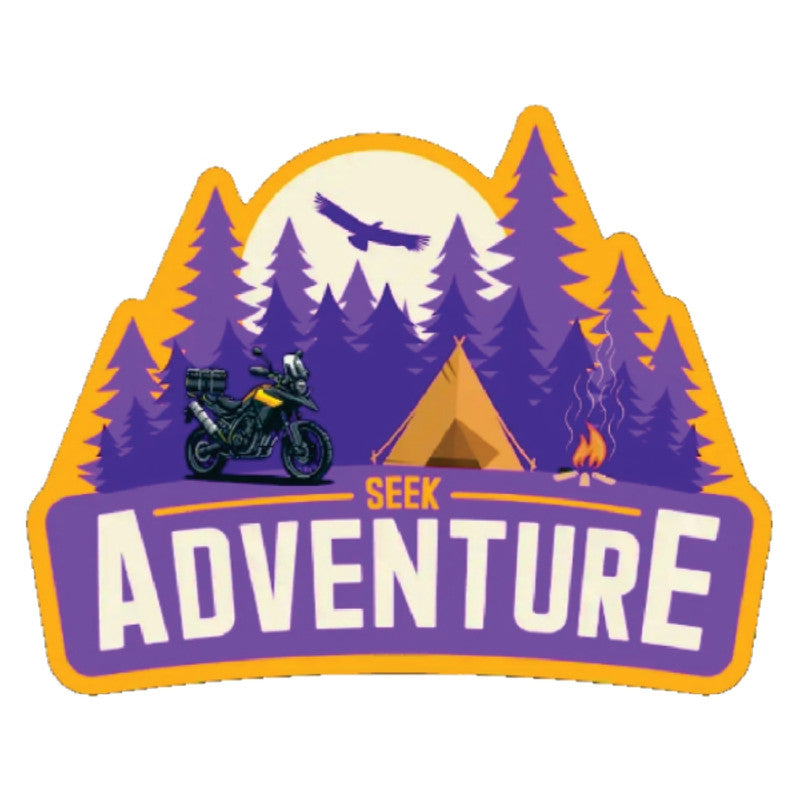 Adventure 3D Vinyl Sticker Waterproof Decals for Motorcycle, Helmet & Laptop | Edgy Aesthetic Stickers for Bikes and cars