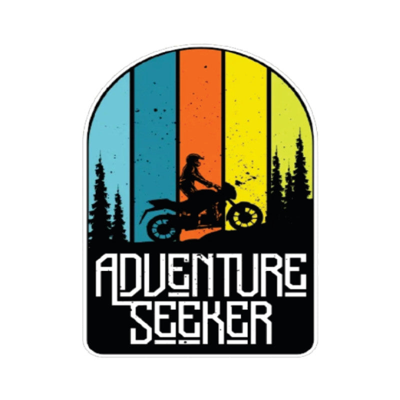 Adventure-Seeker 3D Vinyl Sticker Waterproof Decals for Motorcycle, Helmet & Laptop | Edgy Aesthetic Stickers for Bikes and cars