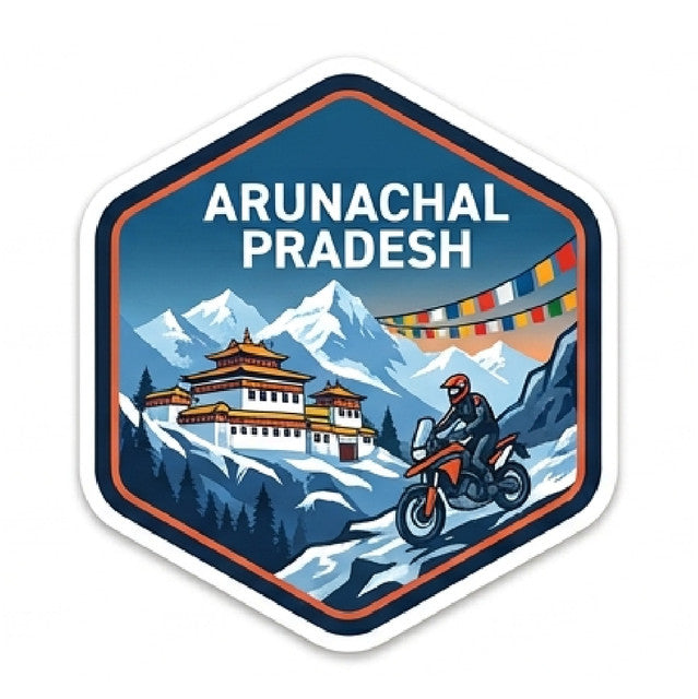 Arunachal-Pradesh 3D Vinyl Sticker Waterproof Decals for Motorcycle, Helmet & Laptop | Edgy Aesthetic Stickers for Bikes and cars
