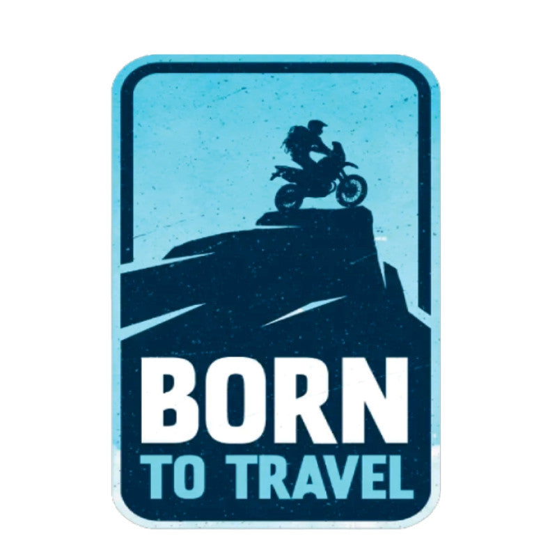 Born-to-Travel 3D Vinyl Sticker Waterproof Decals for Motorcycle, Helmet & Laptop | Edgy Aesthetic Stickers for Bikes and cars