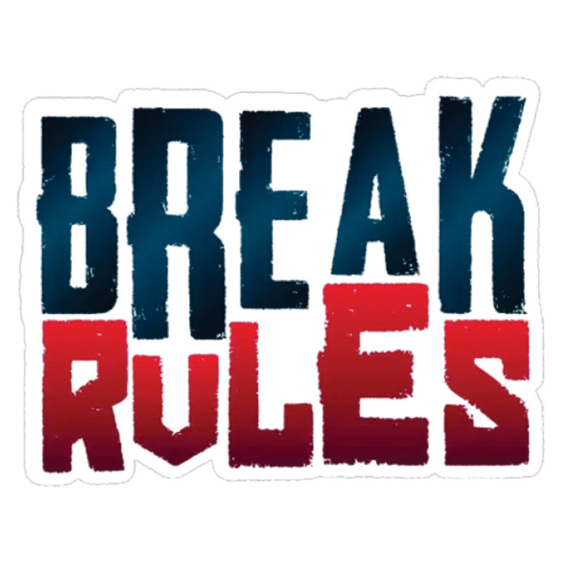 Break-Rules 3D Vinyl Sticker Waterproof Decals for Motorcycle, Helmet & Laptop | Edgy Aesthetic Stickers for Bikes and cars