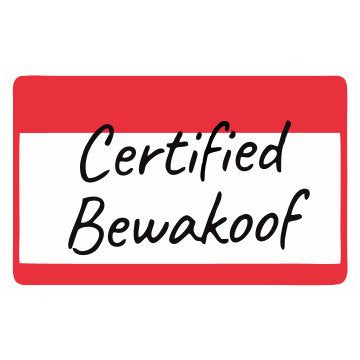 Certified Bewakoof Sticker