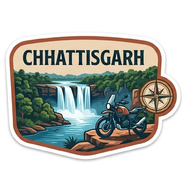 Chhattisgarh 3D Vinyl Sticker Waterproof Decals for Motorcycle, Helmet & Laptop | Edgy Aesthetic Stickers for Bikes and cars