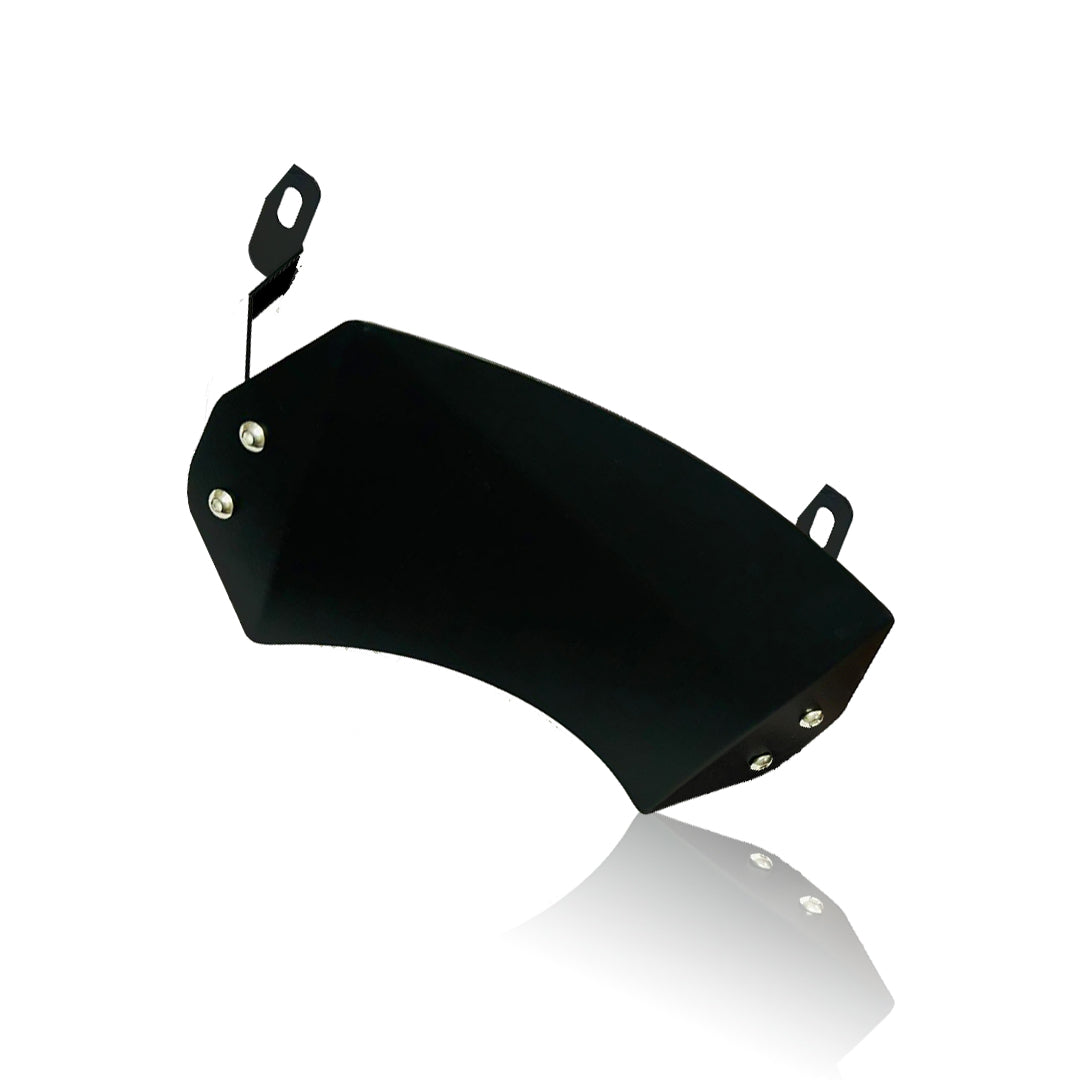 MOTO GENIUS Metal Visor Windscreen Windshield Deflector for Honda H'ness CB 350 | Heavy Quality Flyscreen with Mount for Motorbike | Wind Sheld Protector ()