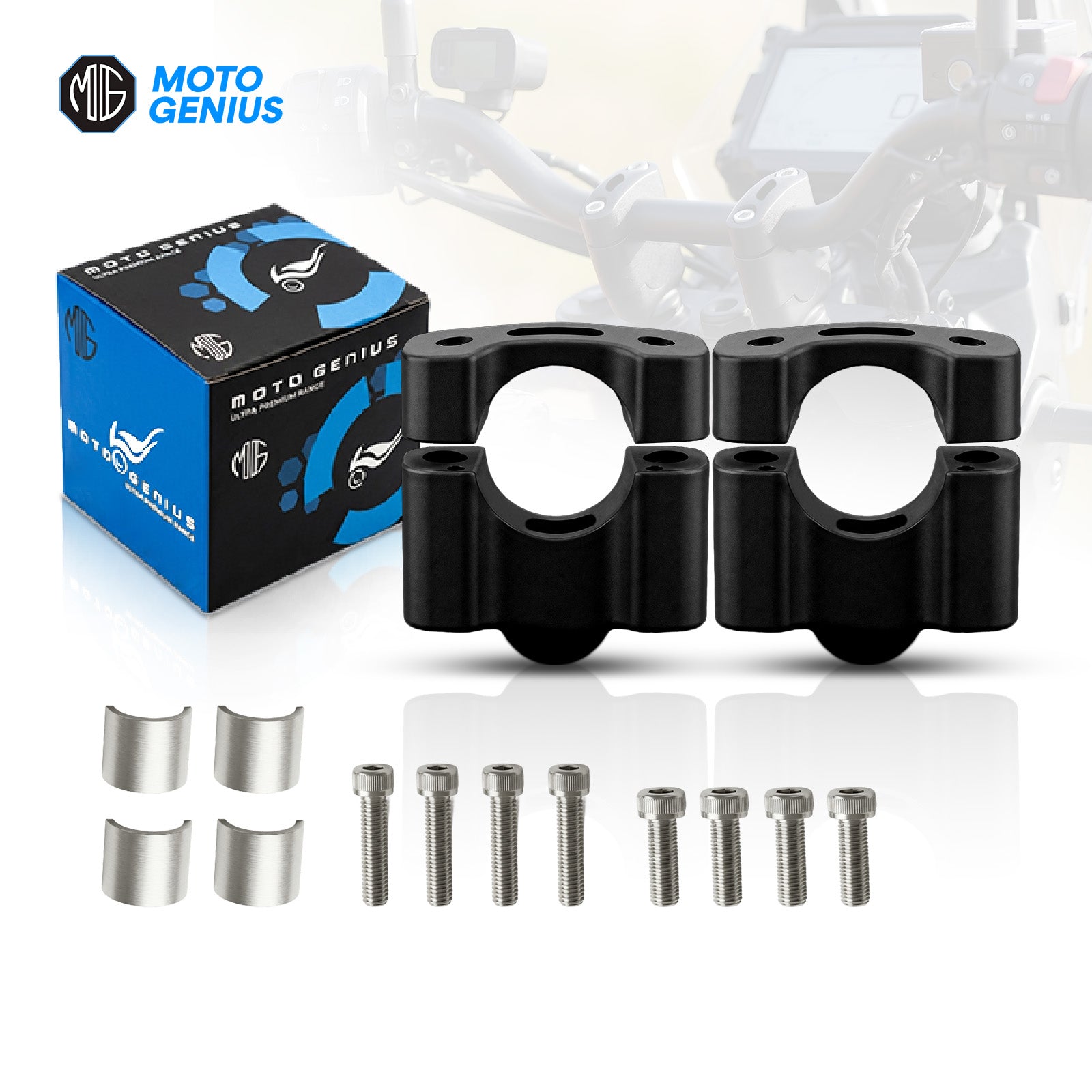 Pro Taper Universal Aluminum Motorcycle Handlebar Risers | Adjustable, Lightweight, Durable, Compatible with Universal Motorbikes