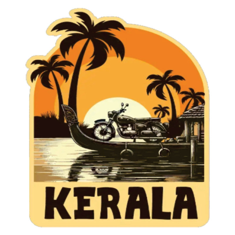 Kerala 3D Vinyl Sticker Waterproof Decals for Motorcycle, Helmet & Laptop | Edgy Aesthetic Stickers for Bikes and cars
