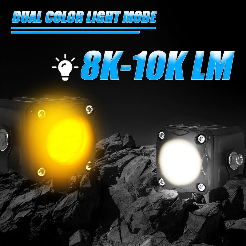 MK150 Fog Light | Powerful LED International Range | Waterproof & Durable | Easy Mount for Motorcycles | Available at Bikers Shoppee (Pack of 2) (MGF3)