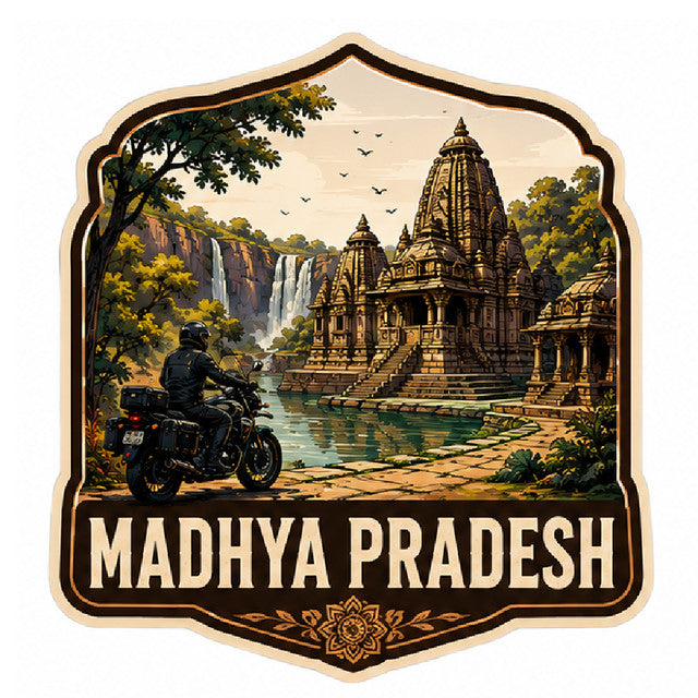 Madhya-Pradesh 3D Vinyl Sticker Waterproof Decals for Motorcycle, Helmet & Laptop | Edgy Aesthetic Stickers for Bikes and cars