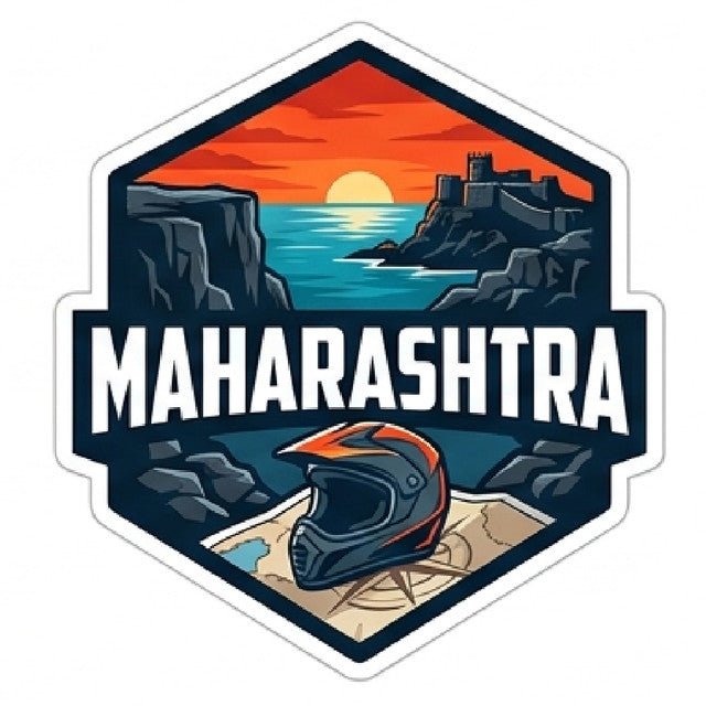 Maharashtra 3D Vinyl Sticker Waterproof Decals for Motorcycle, Helmet & Laptop | Edgy Aesthetic Stickers for Bikes and cars
