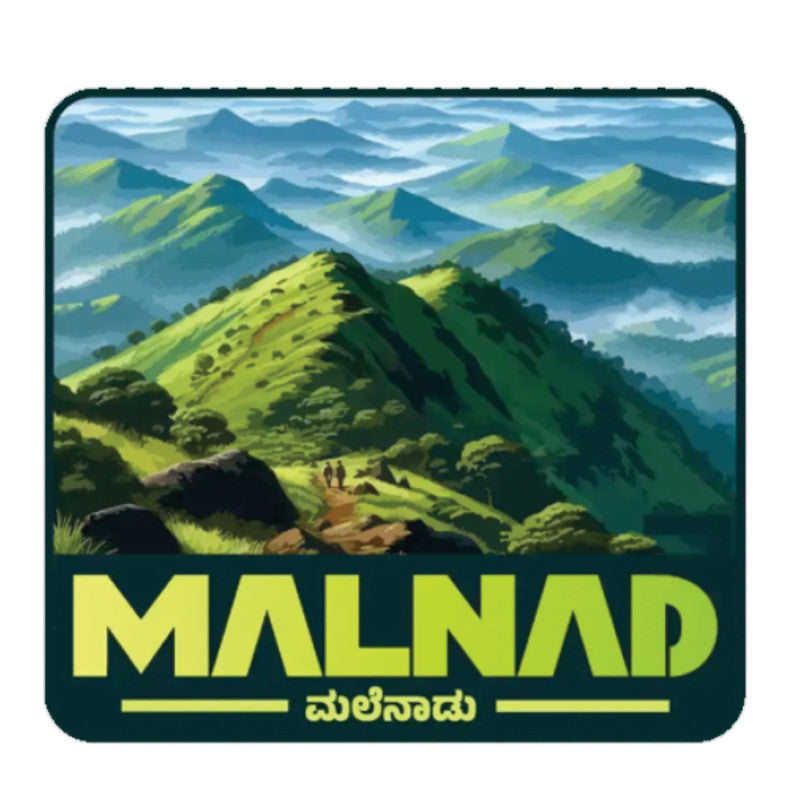 Malnad 3D Vinyl Sticker Waterproof Decals for Motorcycle, Helmet & Laptop | Edgy Aesthetic Stickers for Bikes and cars