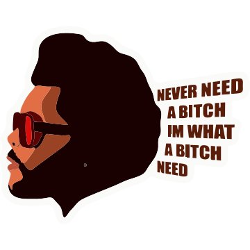 Never Need a Bitch I m what a Bitch need Sticker