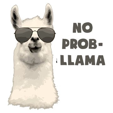 No Probllama Sticker