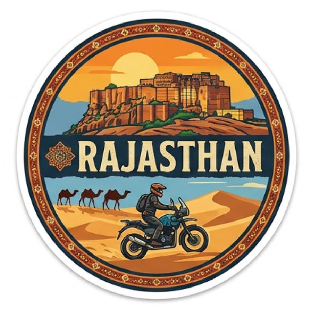 Rajasthan-6 3D Vinyl Sticker Waterproof Decals for Motorcycle, Helmet & Laptop | Edgy Aesthetic Stickers for Bikes and cars