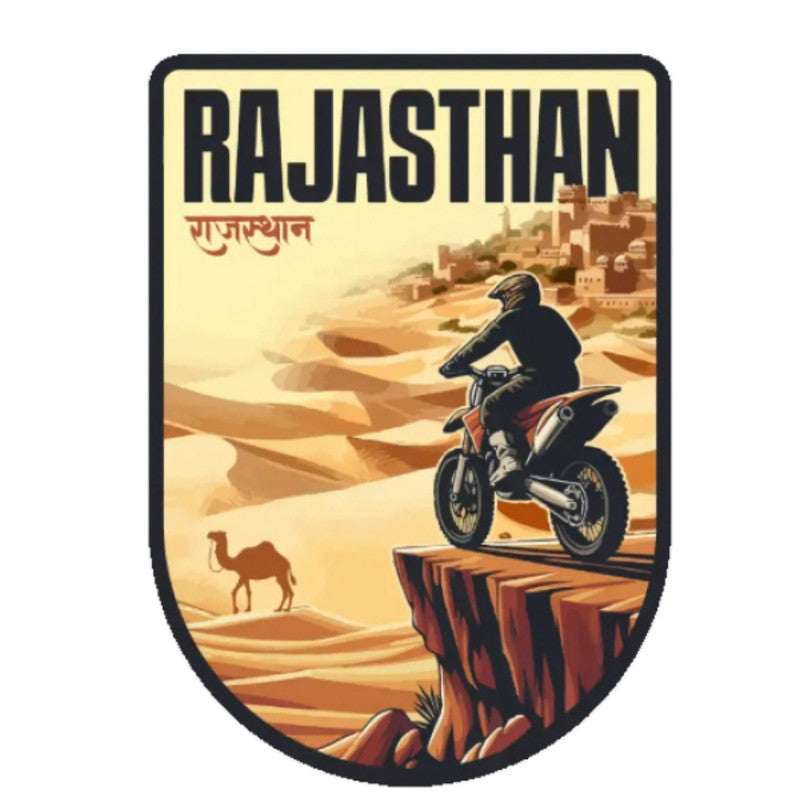 Rajasthan 3D Vinyl Sticker Waterproof Decals for Motorcycle, Helmet & Laptop | Edgy Aesthetic Stickers for Bikes and cars