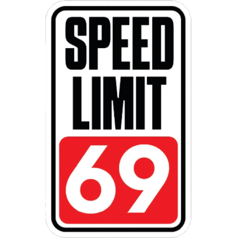Speed-Limit-69 3D Vinyl Sticker Waterproof Decals for Motorcycle, Helmet & Laptop | Edgy Aesthetic Stickers for Bikes and cars