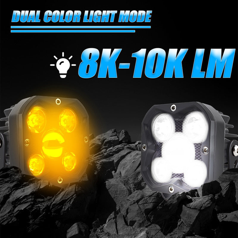 TK-500 80W Motorcycle Fog Light | 5 High-Power LEDs | Waterproof & Dustproof | Easy to Mount on Motorcycles, Scooters, ATVs & Other Vehicles (Pack of2)