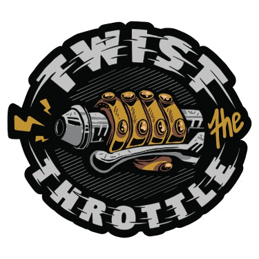 Twist-Throttle-SPC-15 Vinyl Sticker Waterproof Decals for Motorcycle, Helmet & Laptop | Edgy Aesthetic Stickers for Bikes and cars