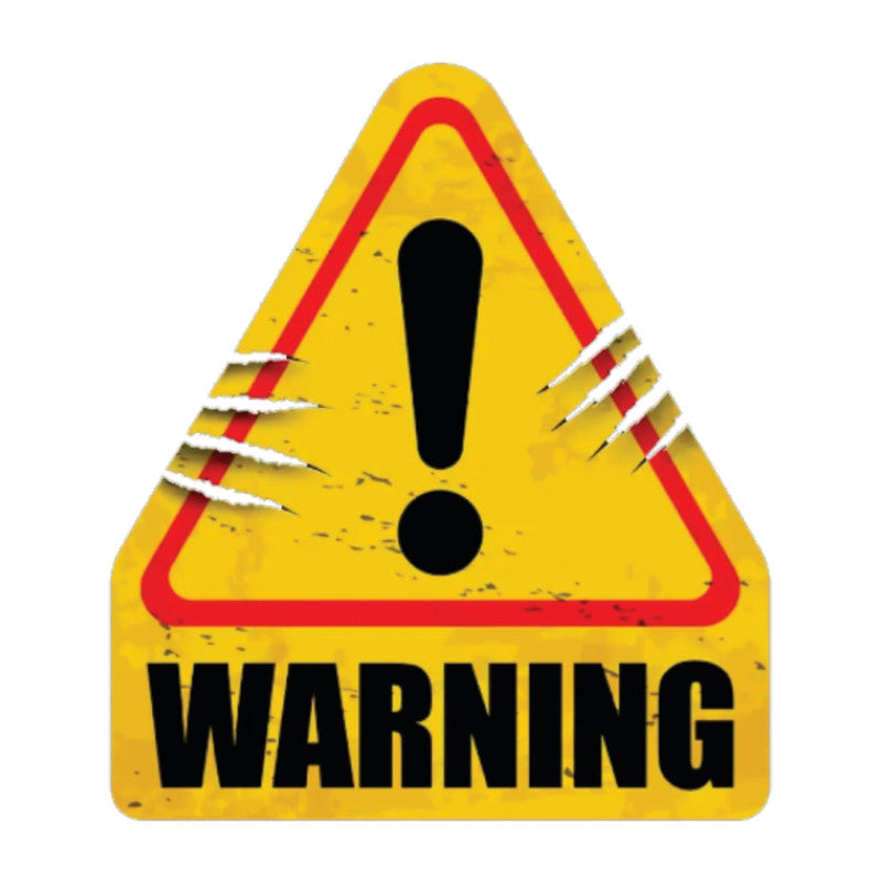 Warning 3D Vinyl Sticker Waterproof Decals for Motorcycle, Helmet & Laptop | Edgy Aesthetic Stickers for Bikes and cars