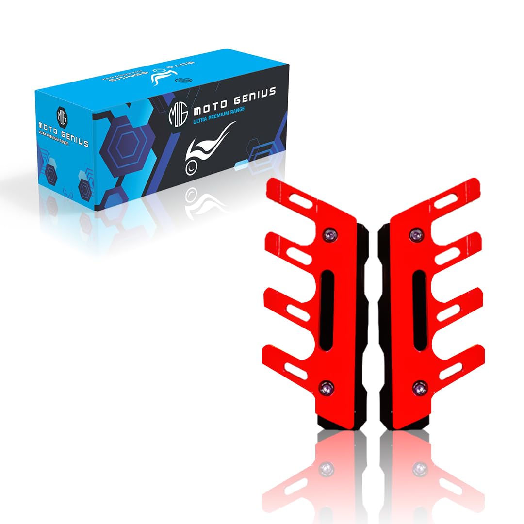 ABS Shocker Protector | Front Fork Fender Protector | Universal Anti-Fall Slider Guard-Red - Moto Genius