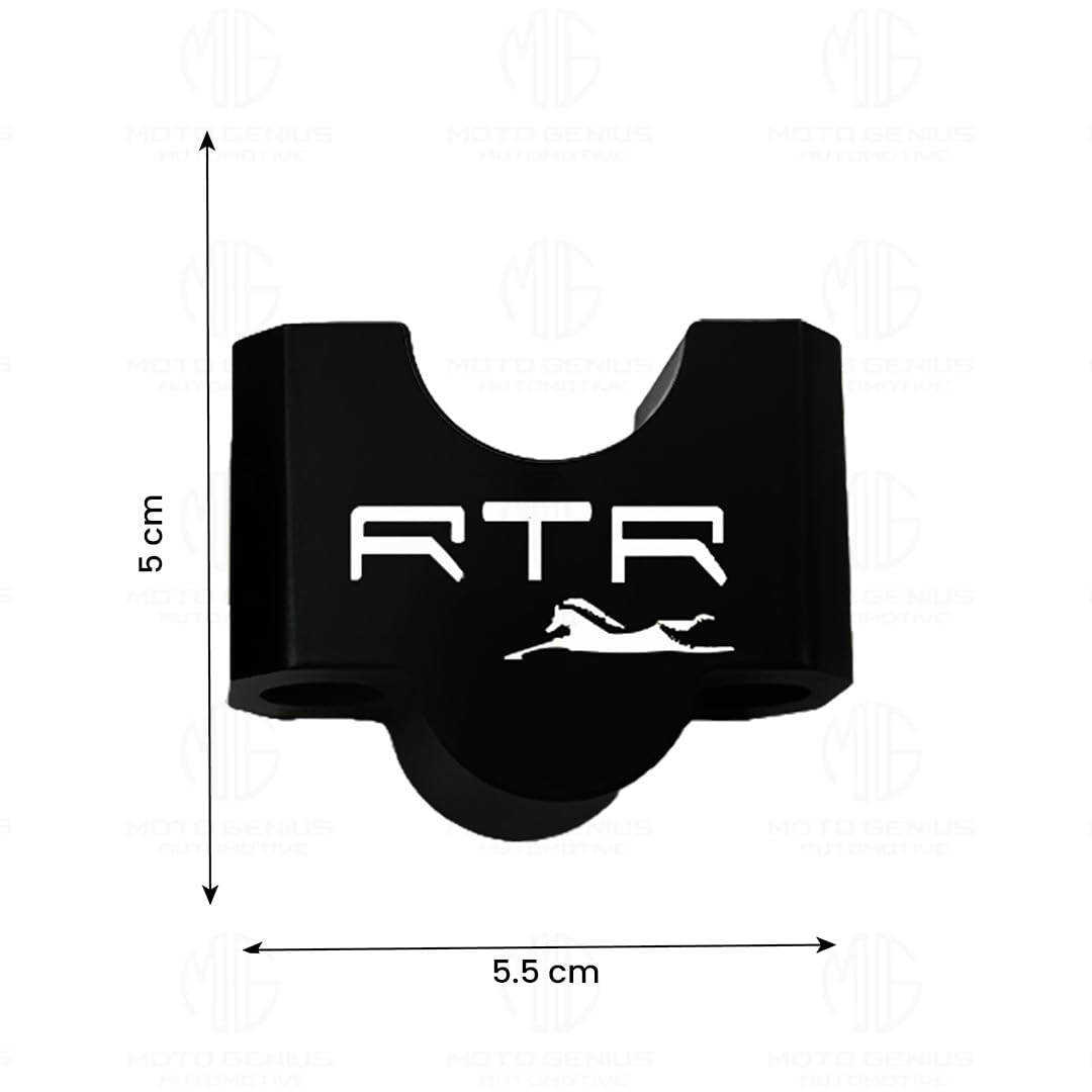 Adjustable Aluminium Handlebar Riser for TVS Apache RTR 160 Motorbike | Height Riser Clamp for Enhanced Comfort and Control-Black - Moto Genius