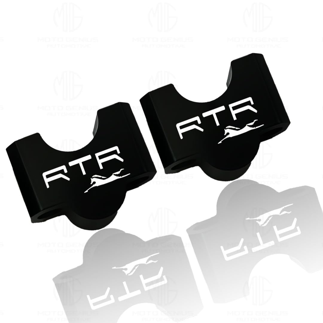 Adjustable Aluminium Handlebar Riser for TVS Apache RTR 160 Motorbike | Height Riser Clamp for Enhanced Comfort and Control-Black - Moto Genius