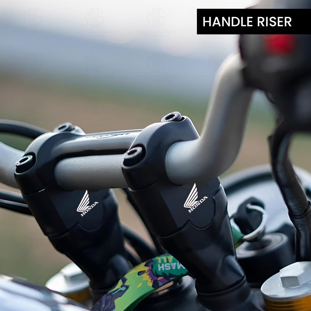 Adjustable Handle Riser for Honda CB Motorbike | Enhances Comfort and Control | Height Riser Clamp Compatible with Honda CB 350 / RS350 / Hornet Motorbike-Black - Moto Genius