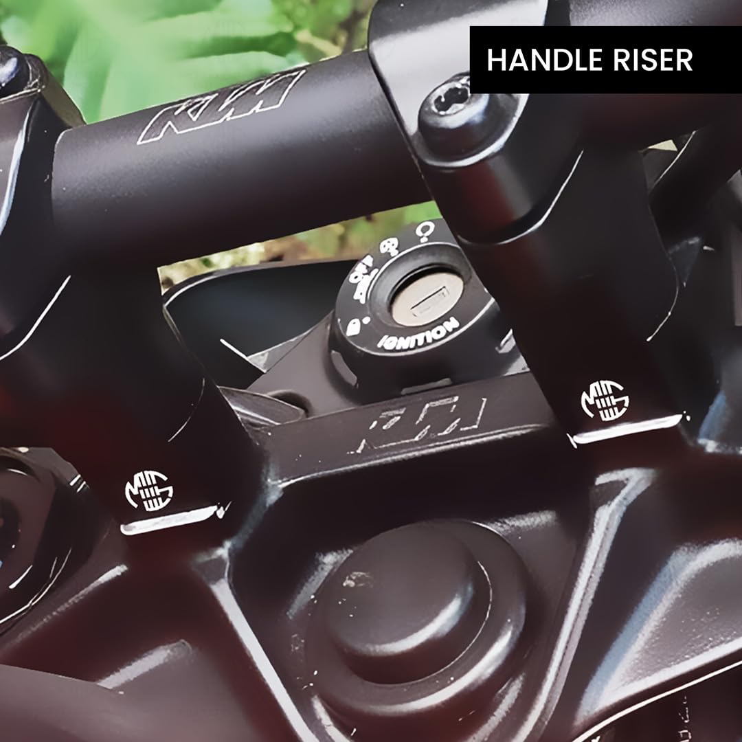 Adjustable Handle Riser for KTM Adventure ( ONLY FOR GEN 1 & 2 )Motorbike | Enhances Comfort and Control | Height Riser Clamp Compatible KTM Adventure 250/390-Black - Moto Genius