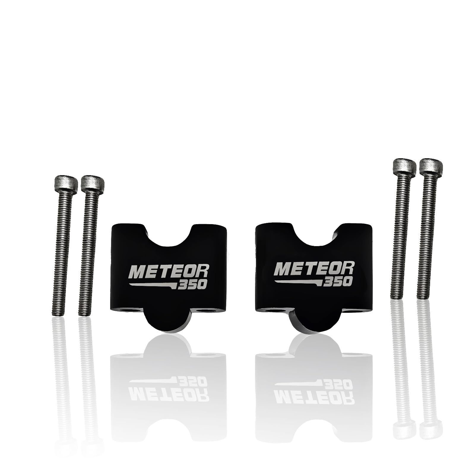 Adjustable Handle Riser for Meteor 350 |Enhances Comfort and Control | Height Riser Clamp Compatible with RE Meteor (Angular)-Straight - Moto Genius