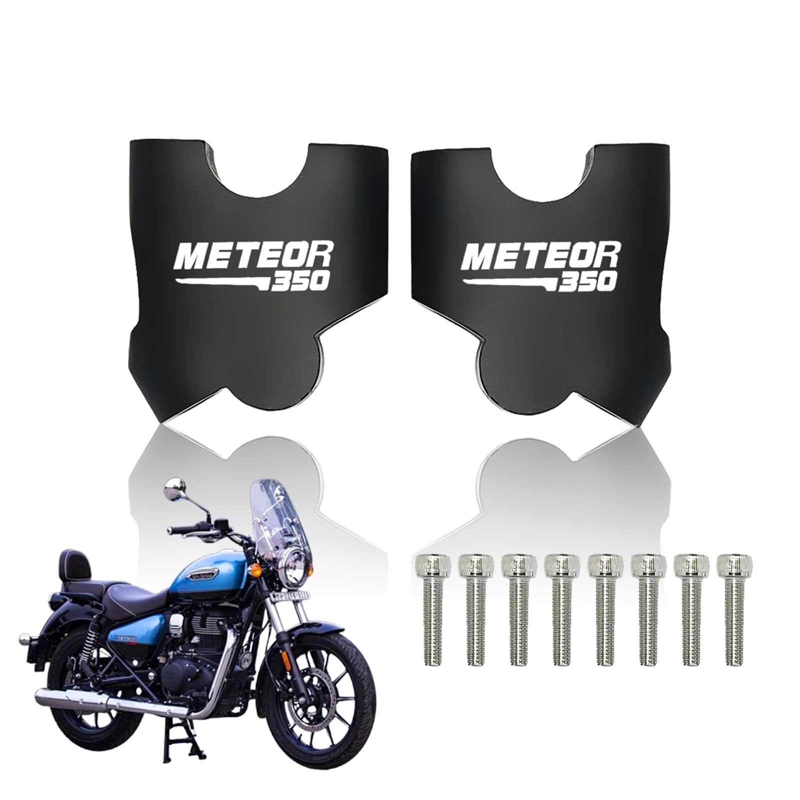 Adjustable Handle Riser for Meteor 350 |Enhances Comfort and Control | Height Riser Clamp Compatible with RE Meteor (Angular)-Angular - Moto Genius