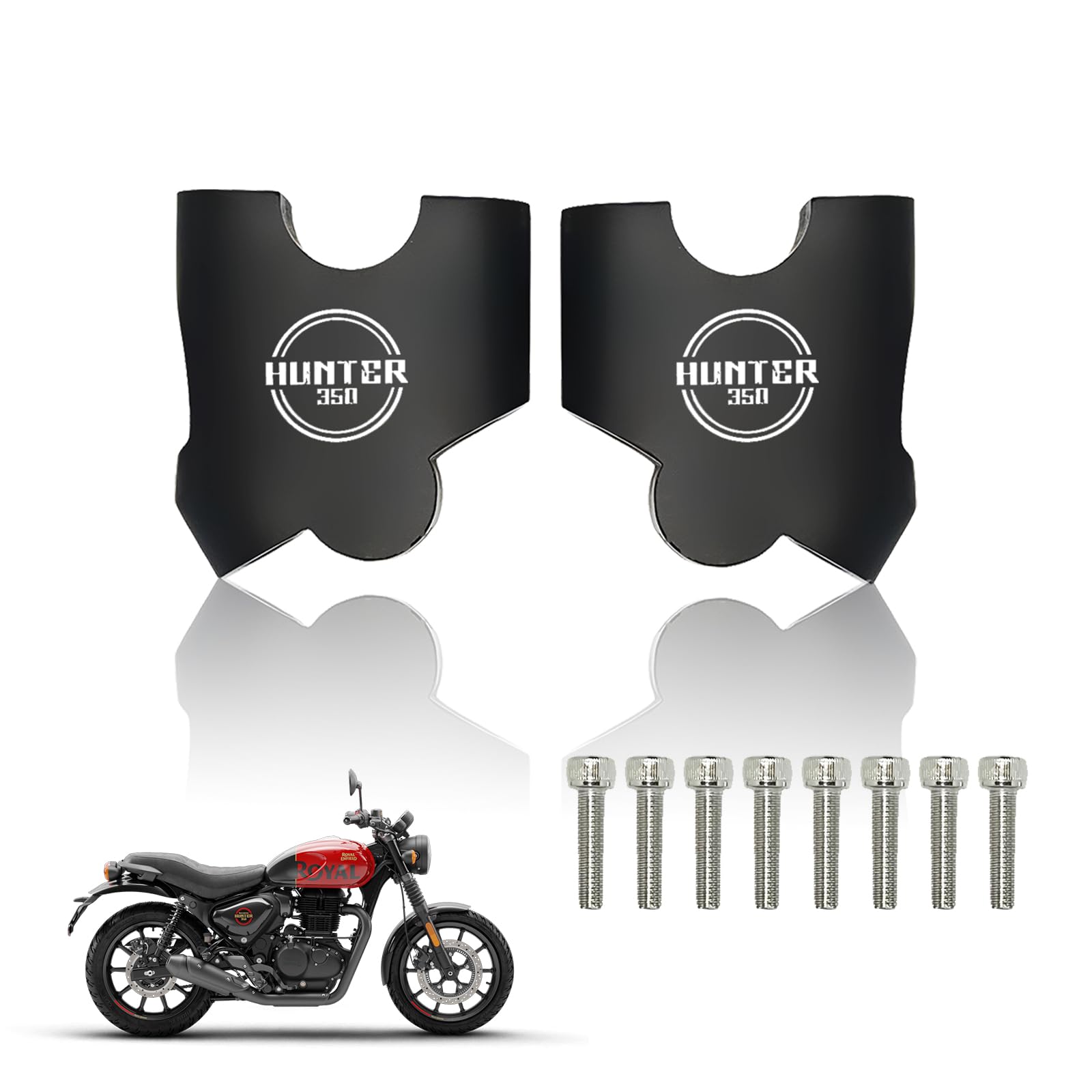 Adjustable Handle Riser Hunter |Enhances Comfort and Control | Height Riser Clamp Compatible with RE Hunter-Angular - Moto Genius
