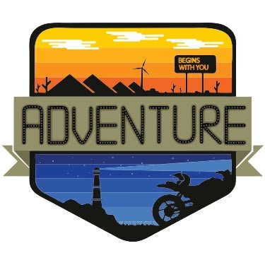 Adventure-Begins-with-You-SPC-15 Vinyl Sticker Waterproof Decals for Motorcycle, Helmet & Laptop | Edgy Aesthetic Stickers for Bikes and cars - Moto Genius