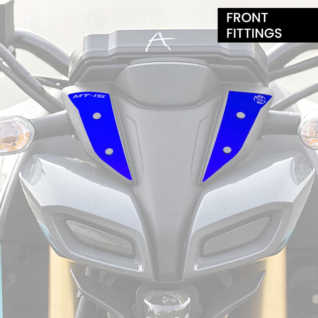 Aluminum Front Body Cover for MT 15 | Durable and Lightweight (Pack of 2)-Blue - Moto Genius