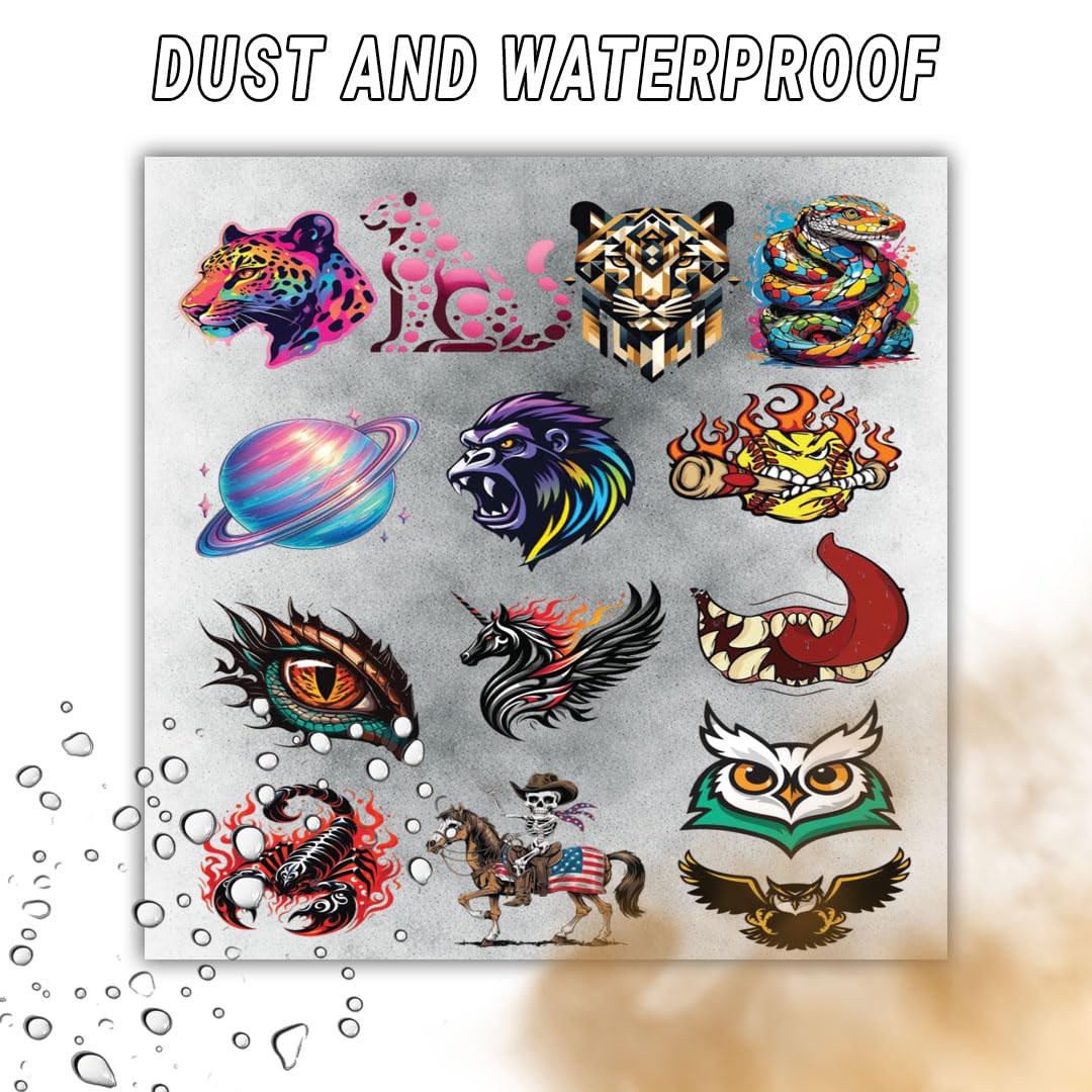 Animal 3D Vinyl Decal Stickers – Waterproof Fade Proof Multipurpose Stickers for Bike Car Laptop Mobile Case Helmet Notebook - Moto Genius