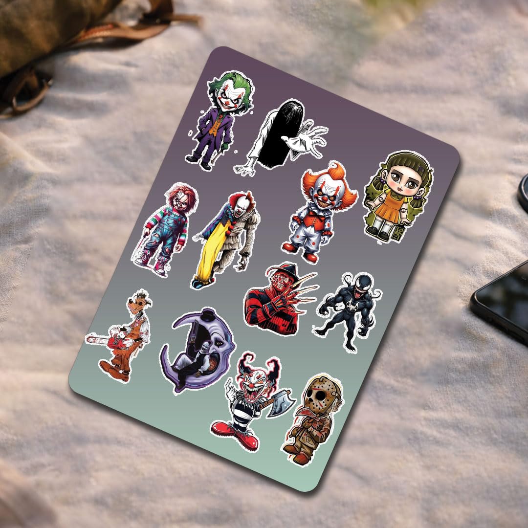 Anime Ghost 3D Vinyl Decal Stickers – Waterproof Fade-Proof Multipurpose Stickers for Bike Car Laptop Mobile Case Helmet Notebook | Durable Self-Adhesive Ghost Anime Design - Moto Genius
