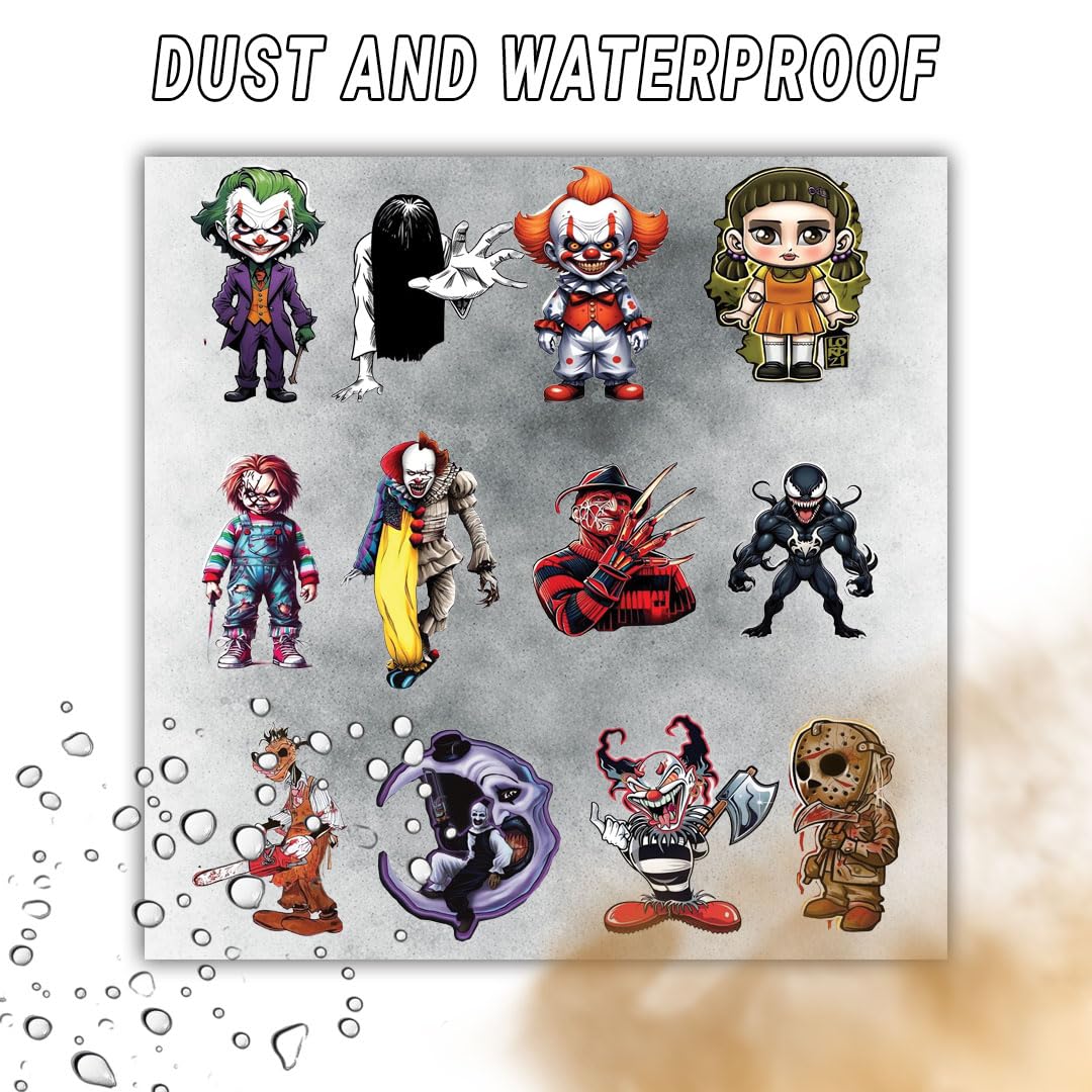 Anime Ghost 3D Vinyl Decal Stickers – Waterproof Fade-Proof Multipurpose Stickers for Bike Car Laptop Mobile Case Helmet Notebook | Durable Self-Adhesive Ghost Anime Design - Moto Genius