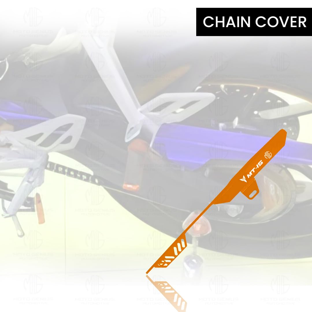 Bike Chain Cover for MT 15 - Durable and Lightweight Protector for Optimal Chain Performance | Easy Installation, Fits in MT 15 Model-Gold - Moto Genius
