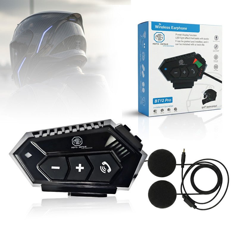 BT 12 Pro Motorcycle Helmet Intercom | Motoboy Bluetooth 5.1