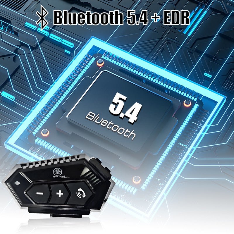BT 12 Pro Motorcycle Helmet Intercom | Motoboy Bluetooth 5.1 | Noise Control | Long Battery Life | Waterproof Riding Communication System - Moto Genius