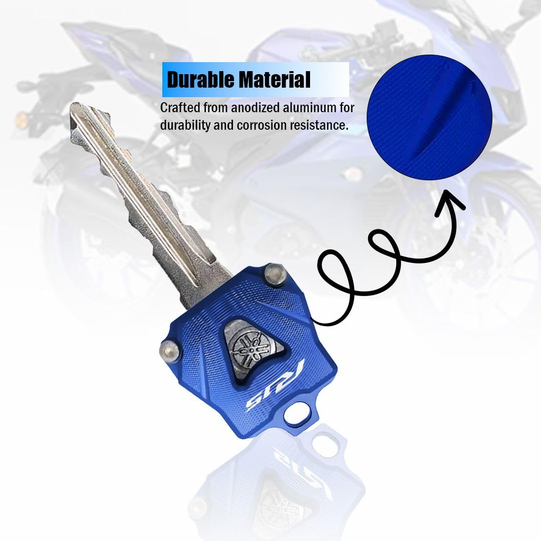 CNC Aluminum Key Shell Case Cover for R15 V1 V2 V3 V4 Motorbike | Premium Protection with Stylish Finish-Blue - Moto Genius