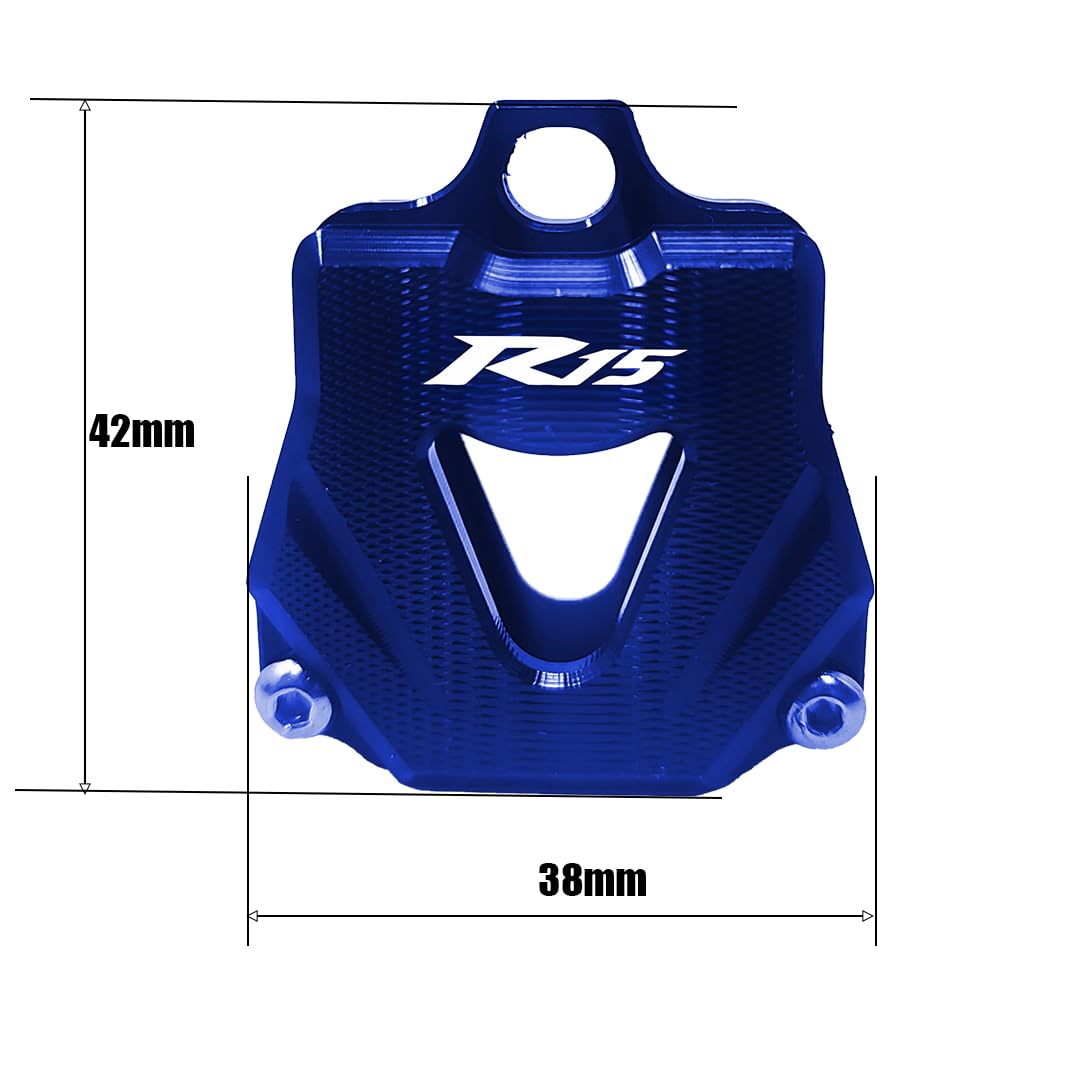 CNC Aluminum Key Shell Case Cover for R15 V1 V2 V3 V4 Motorbike | Premium Protection with Stylish Finish-Blue - Moto Genius