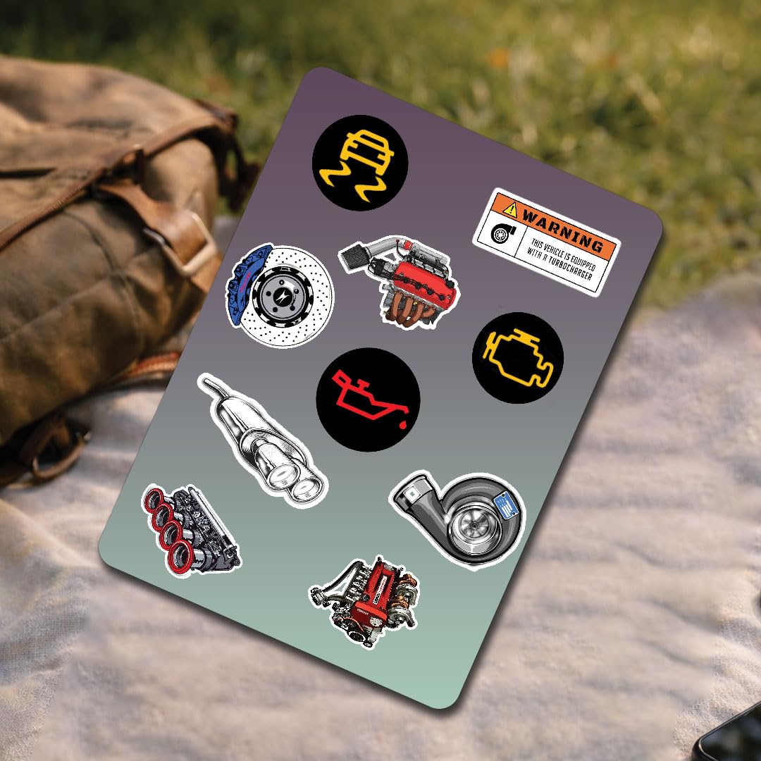 Driving Caution Warning 3D Vinyl Sticker for Car & Bike – Waterproof, Fade-Proof Self-Adhesive Safety Decal for Helmet, Vehicle, Laptop & Mobile (10 PC) - Moto Genius