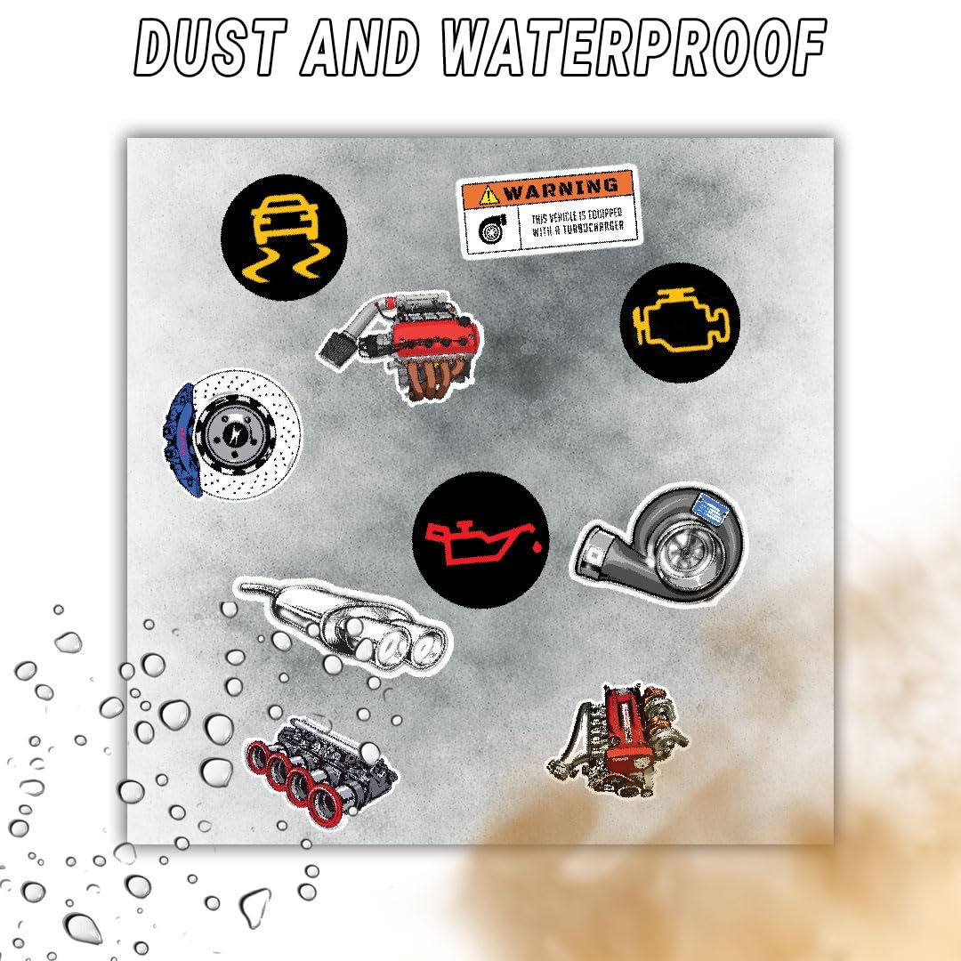 Driving Caution Warning 3D Vinyl Sticker for Car & Bike – Waterproof, Fade-Proof Self-Adhesive Safety Decal for Helmet, Vehicle, Laptop & Mobile (10 PC) - Moto Genius