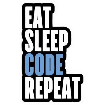 Eat Sleep Code repeat Text 3D Vinyl Sticker Waterproof Decals for Motorcycle, Helmet & Laptop | Edgy Aesthetic Stickers for Bikes and cars - Moto Genius