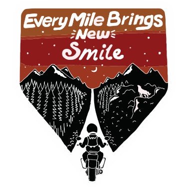 Every-Mile-Brings-New-Smile-SPC-15 Vinyl Sticker Waterproof Decals for Motorcycle, Helmet & Laptop | Edgy Aesthetic Stickers for Bikes and cars - Moto Genius