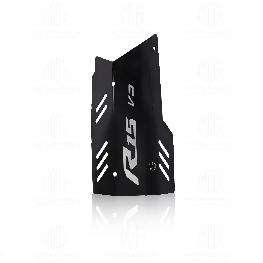 Exhaust Cover Silencer Protector for R15 V3 | Premium Exhaust Heat Shield Protector for Enhanced Durability and Style | Easy Installation-Black - Moto Genius