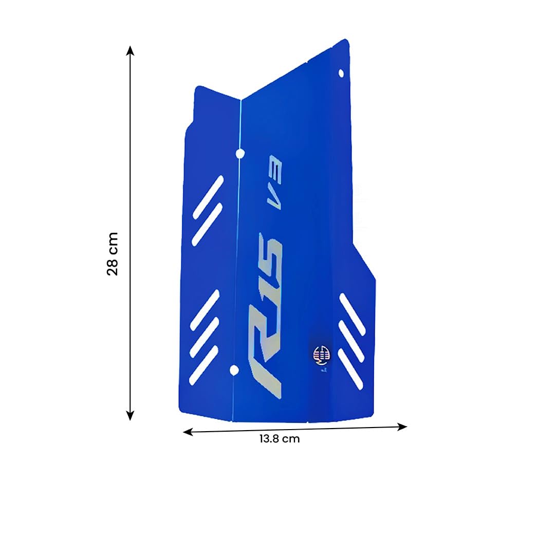 Exhaust Cover Silencer Protector for R15 V3 | Premium Exhaust Heat Shield Protector for Enhanced Durability and Style | Easy Installation-Blue - Moto Genius